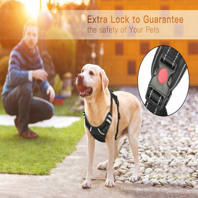 3M Hond Harnas Geen-Pull Pet Harness Verstelbare Outdoor Vest Reflecterende Oxford Vest Honden Controle Voor Kleine medium Grote Honden