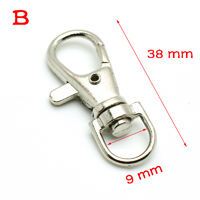 5 stk/pakning matel karabborkroker roterende svivel for ryggsekkbånd 13mm 20mm 25mm forniklet hummerspenner: Type b