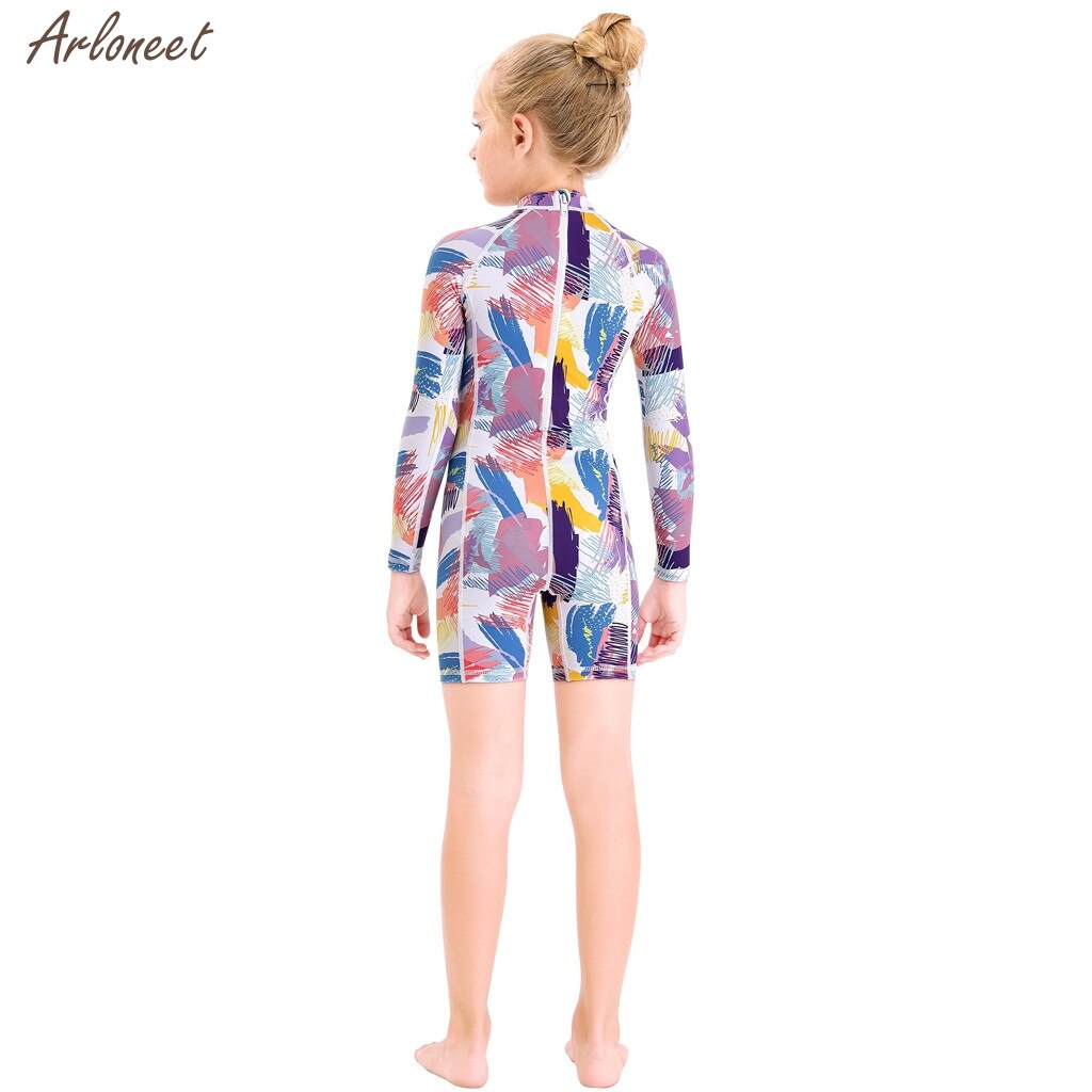 Girls Swimwear Summer Kids Baby Girls Boy One Piece Sun Protection Rash Guard UPF 50+ Swimsuit Wetsuit Beachwear