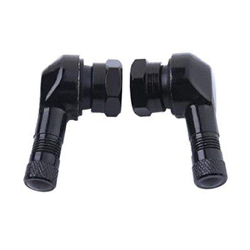 Motorcycle Rim Wheel Valve Motorcycle Rim 90 Degree Valve Motorcycle Wheel Tubeless Valve Stems For Rim Wheel Parts CNC: Black