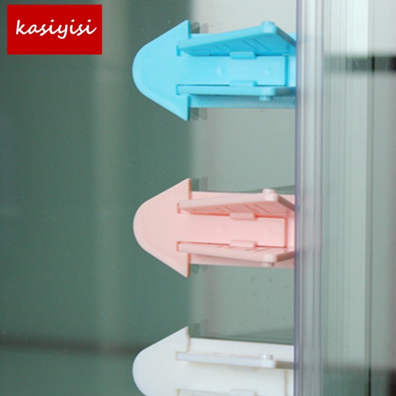 100Pcs/lot Security Plastic Cabinet Lock Safety Plastic Door Lock Multi Function Baby Lock Colorful Lock