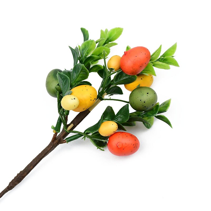 1pc Easter Eggs Branch Plastic Foam Flowers Spring Festival Floral Decoration Wedding Happy Easter Party Supplies for Home Decor