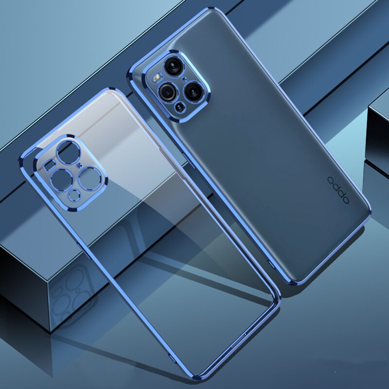 Funda protectora para teléfono OPPO Find X3 Pro, protector de silicona suave, transparente, ultrafina, X3pro: OPPO Find X3 / Blue