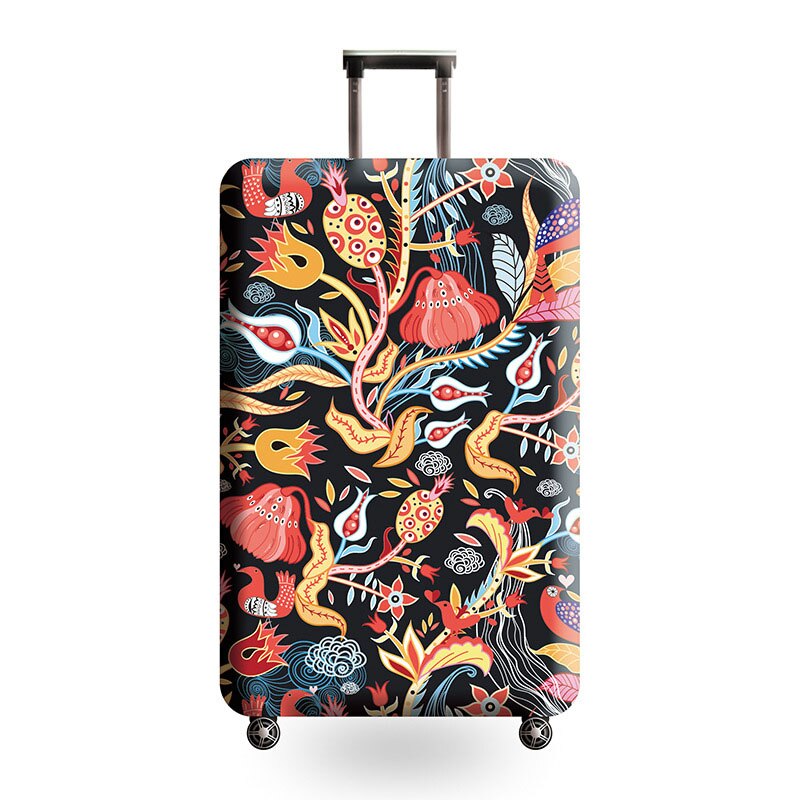 Flamingo mønster kuffert cover beskyttende kuffert cover trolley kuffert rejse kuffert støv cover til 18 to 32 tommer kuffert: Brun / L