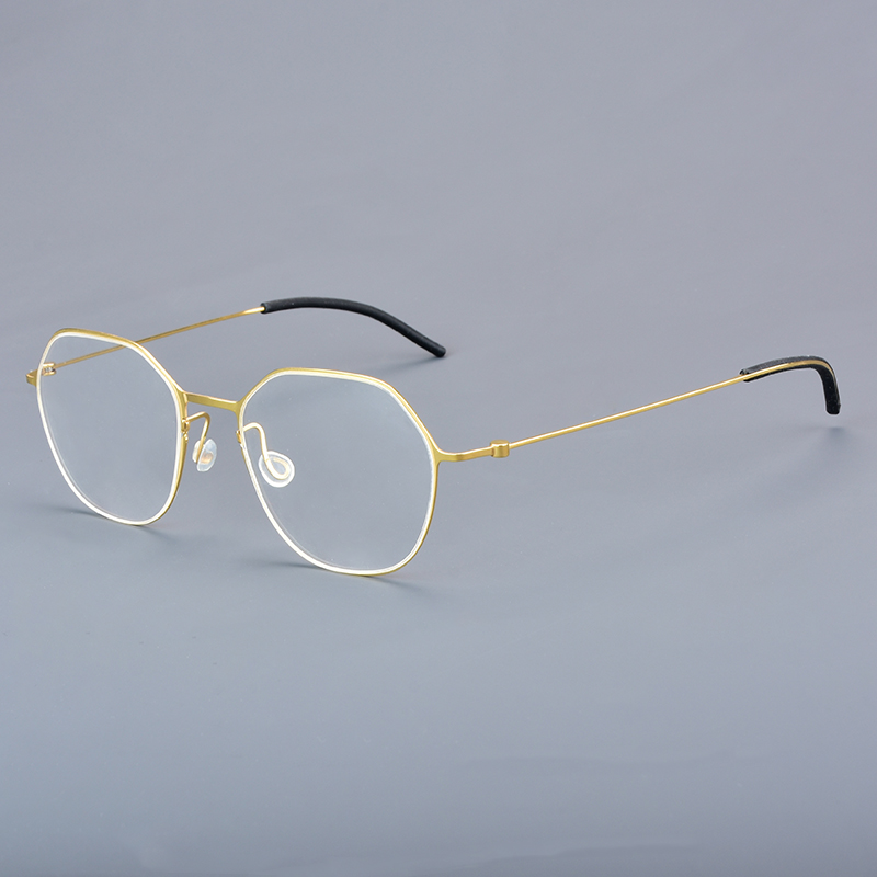 Dänemark Runde Blaue Brillen Männer Schraubenlose Unregelmäßige Gläser Rahmen Frauen Ultraleicht Brille Dünne Brillen 5540