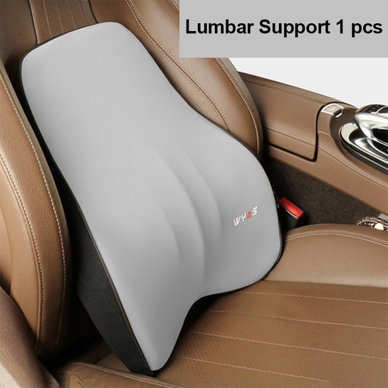 Car Lumbar Support Headrest Neck Pillow Support Universal Soft Neck Pillows Cushion Car Memory Foam Lumbar Pillow Back Support: Blue