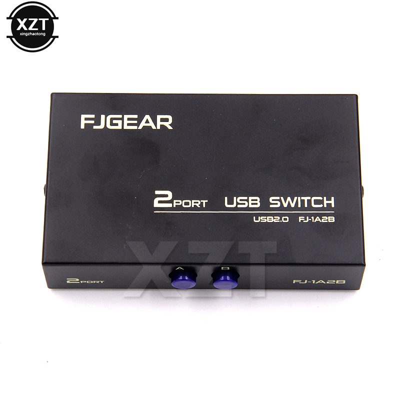 1PCS Wireless USB 2.0 Sharing Switch Switcher 2 Ports Adapter Box For PC Scanner Printer High speed Black
