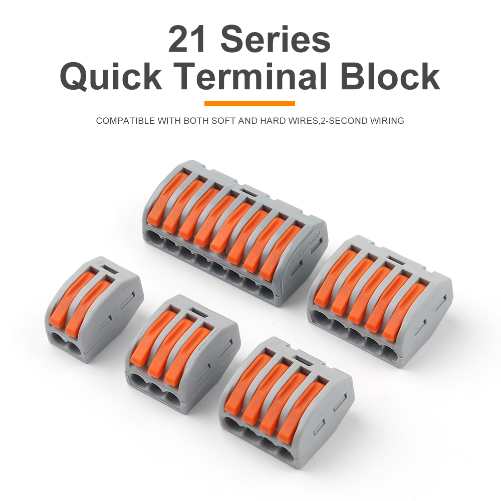 Connecteurs rapides de fil de levier, 2 trous, 3 trous, 4 trous, 5/8 trous, épissure électrique, borniers compacts, câblage, ensemble pour AWG28-12, 10 pièces