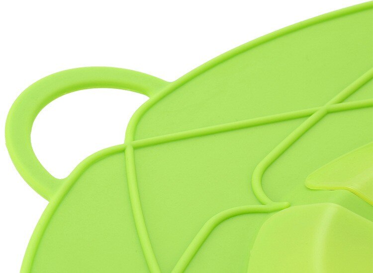 Nueva multifunción herramientas de la cocina utensilios de cocina con forma de flor partes silicona verde hervir derrame tapa tapón horno seguro para olla/Pan cubierta 10"