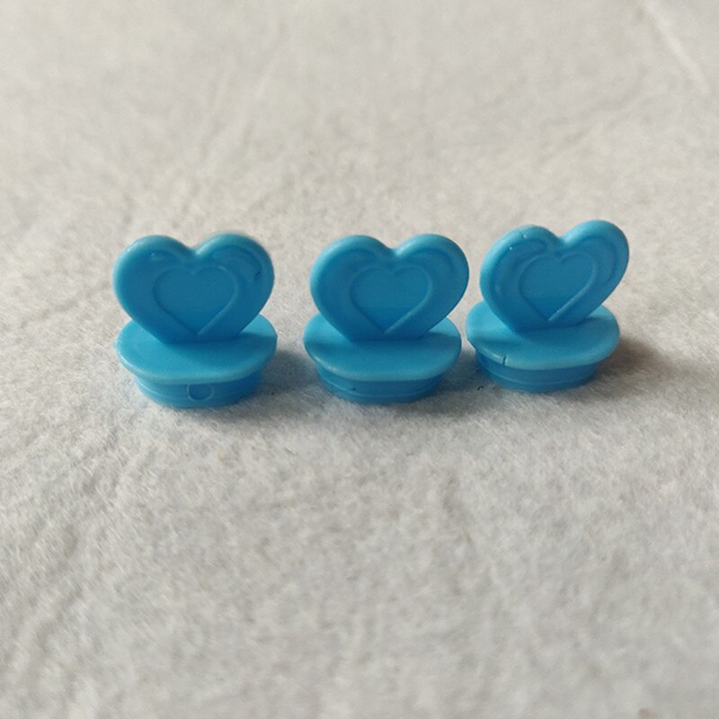500Pcs Netto Rode Creatieve Colofull Hart Vorm Stopper Takeaway Verpakking Melk Thee Beker Deksel Stoppers Lekvrij Liefde Plastic Plug: dark blue