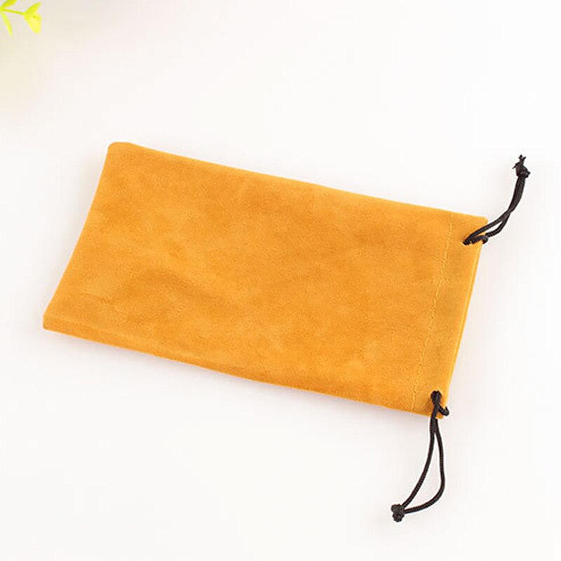Blød klud brille taske vandtæt støvtæt solbrille etui unisex briller pose tilbehør ensfarvet