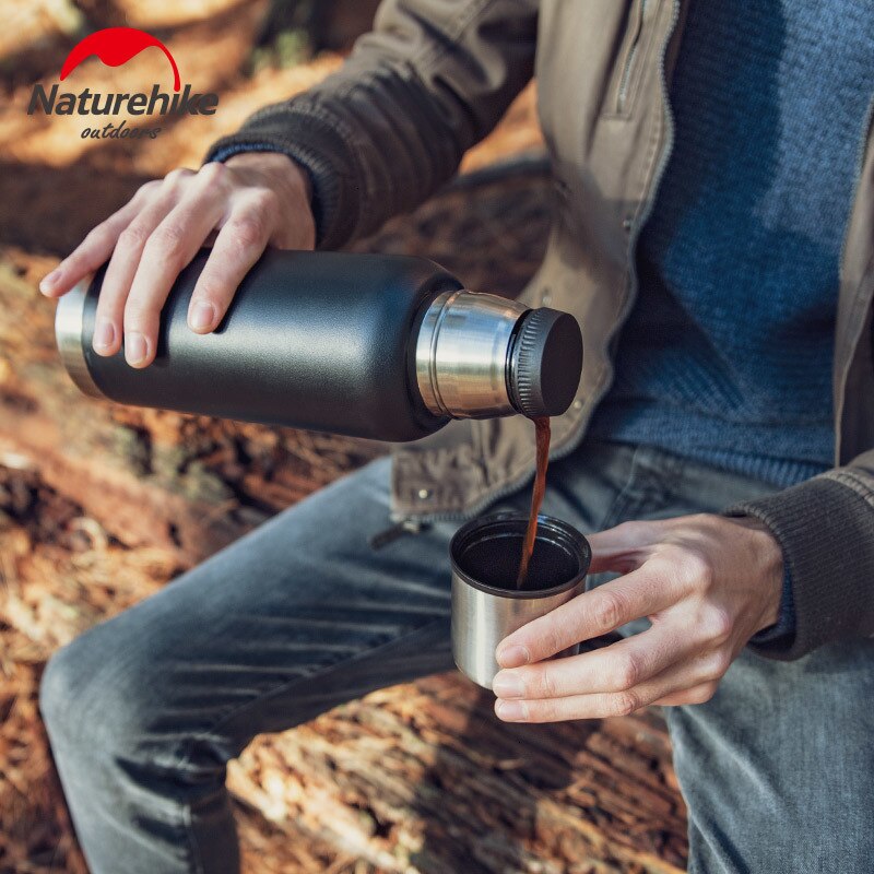 Naturehike-taza de vacío portátil, botella de agua deportiva, frasco de acero inoxidable 304 para exteriores, copa de preservación de calor, ciclismo, Camping y senderismo