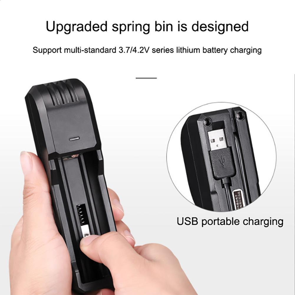 USB Einzigen Slot Lithium-Batterie Ladegerät 26650 18650 14500 10440 16340 21700 18500 Elektrische Lithium Batterie Wiederaufladbare Ladegerät