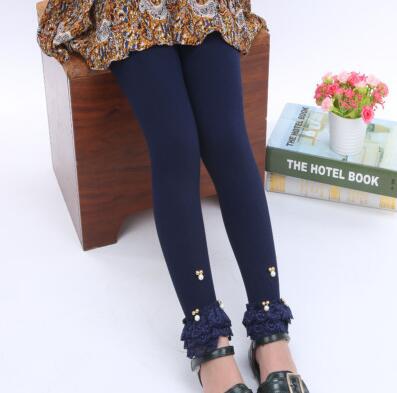 Leggings de algodón para niñas, pantalones ajustados de encaje de princesa, coloridos, longitud hasta el tobillo, Primavera, novedad de verano: F / L