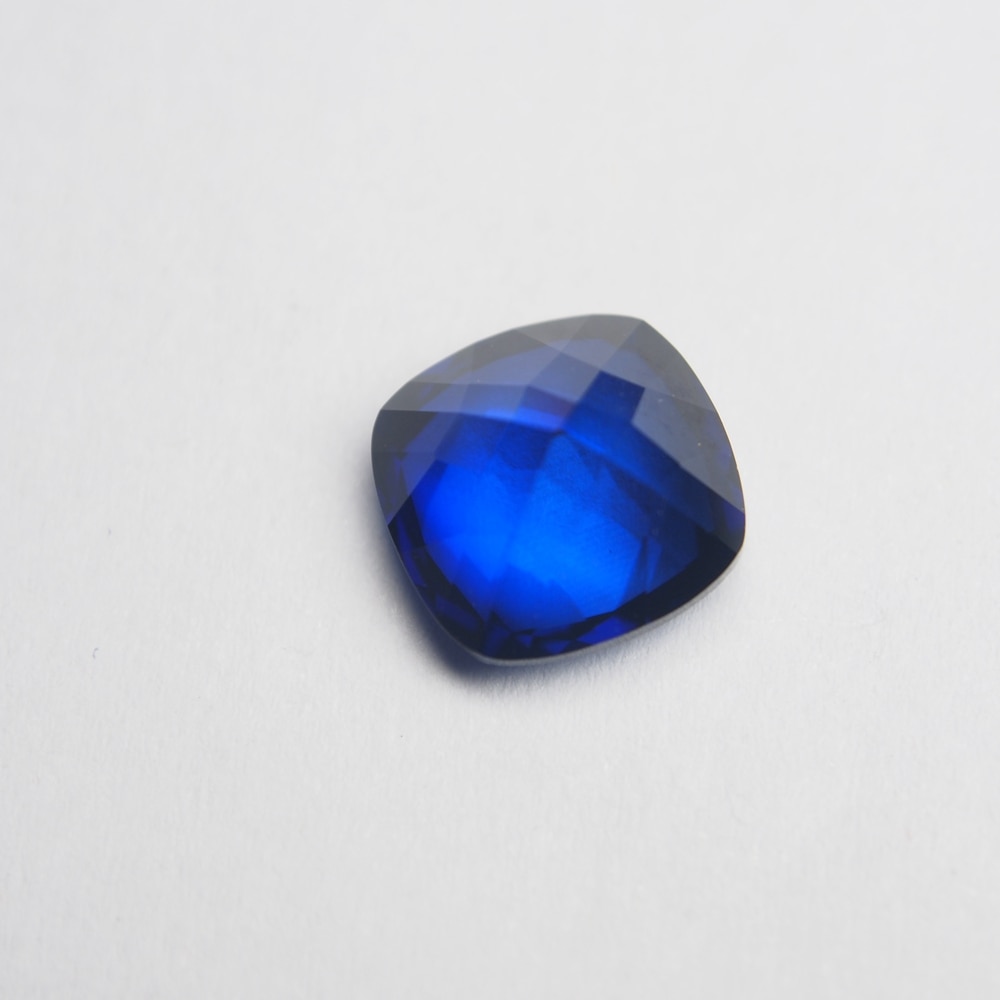 9*9mm 1 stuk/zak Royal Blue sapphire Kussen Cut 35 # korund sapphire stone Voor Sieraden