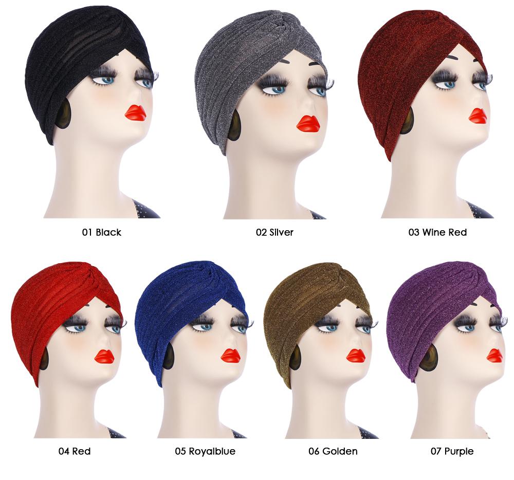 Muslim Headwrap Turban Cap For Women - Stretchy Cotton Chemo Cancer Hair Cover (Red)