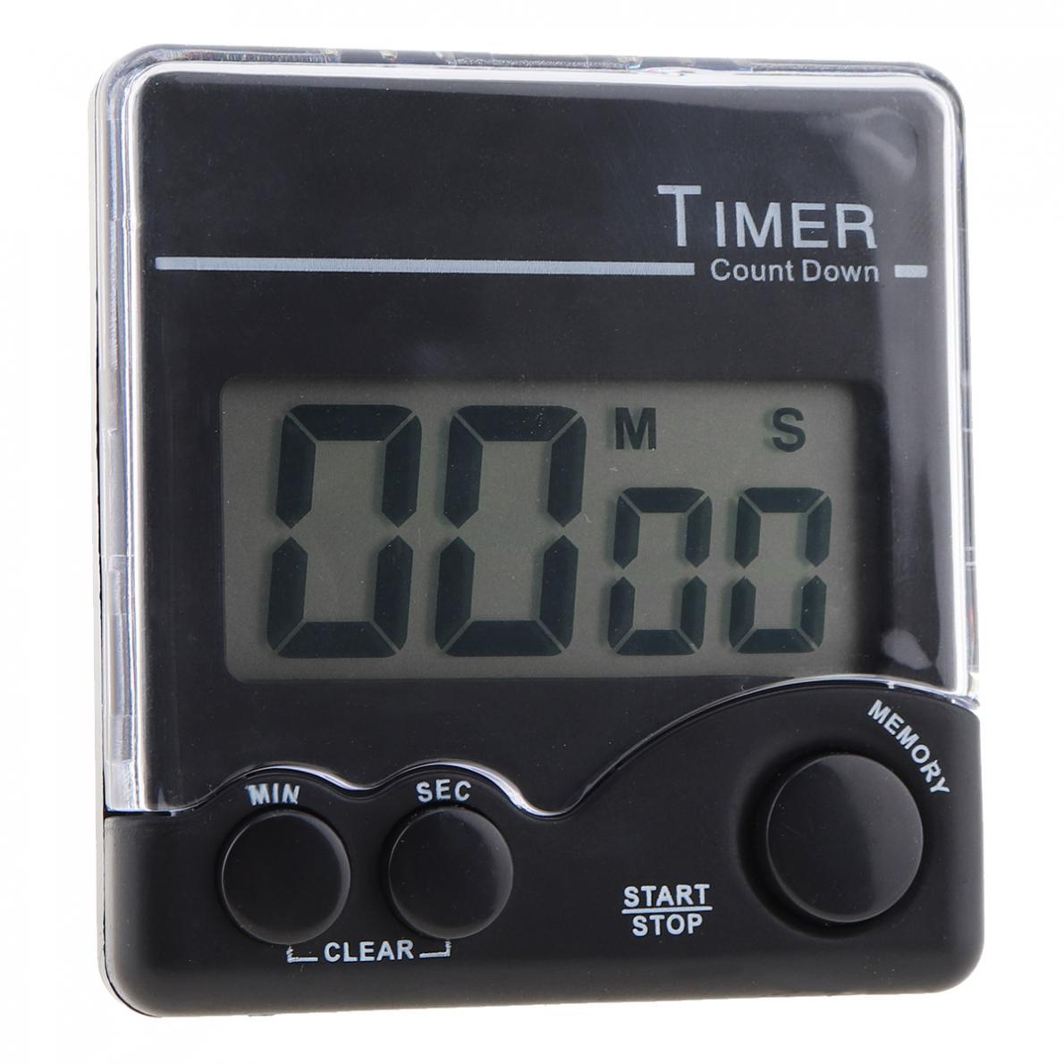 Portable Magnetic Electronic Digital Timer with Bell Prompt and Large LCD Display for Laboratory Kitchen