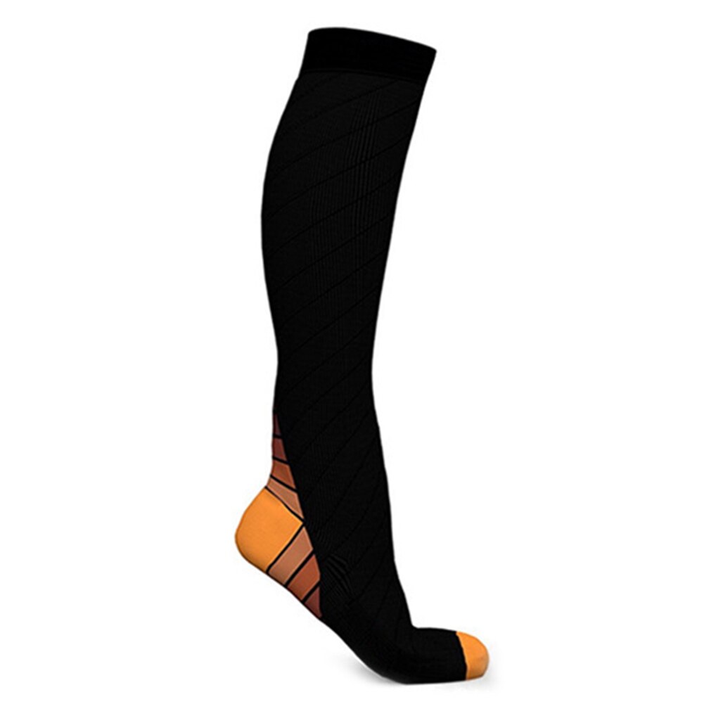 Compression Socks for Men Women Athletic Sports Long Socks Stockings for Running Outdoor Daily SEC88: Orange / S/M