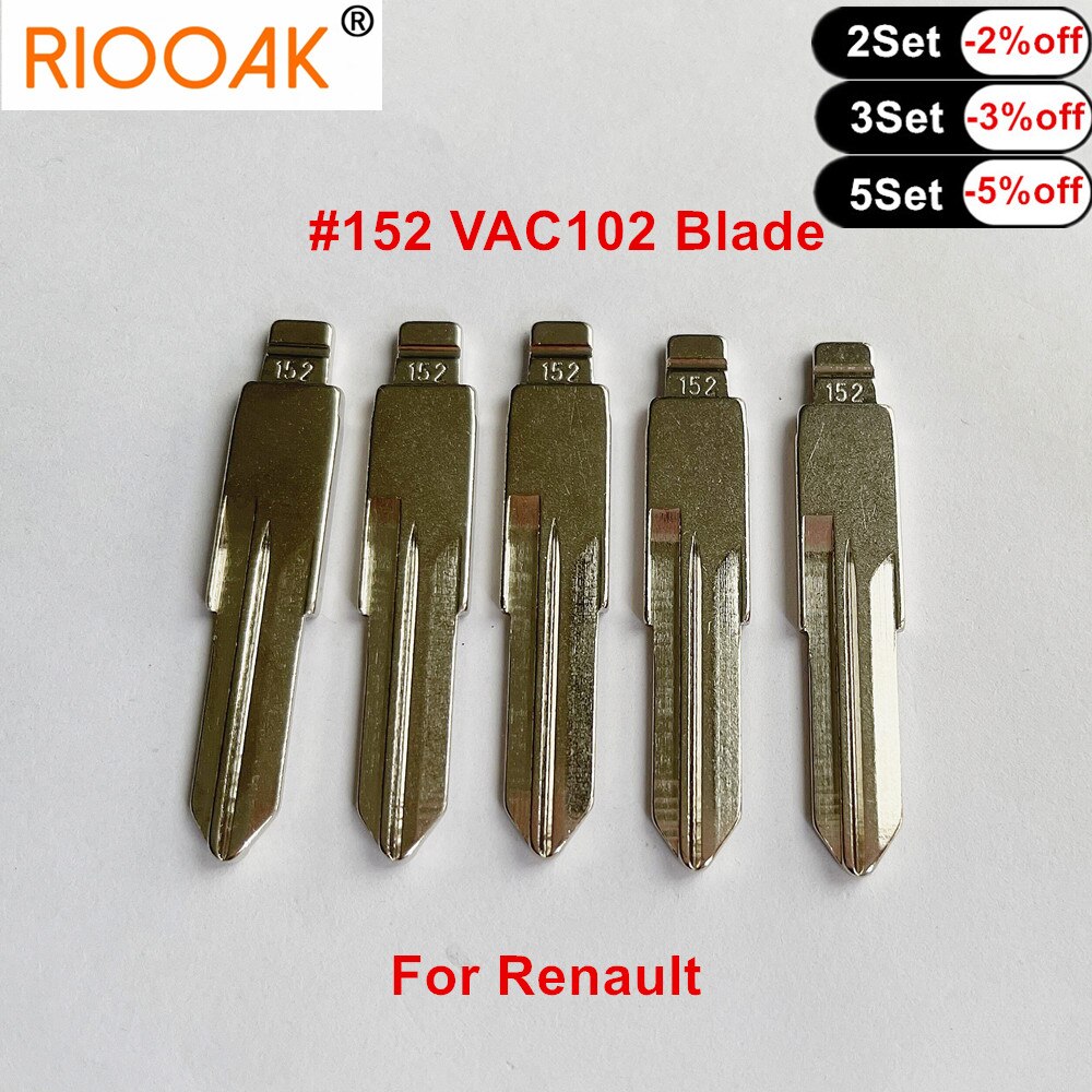 10Pcs Remote Key Blade VAC102 #152 Ongesneden Flip Leeg Voor Renault Megan Dacia Clio Stofdoek Voor Jmd Vvdi keydiy Kd Xhorse Remote