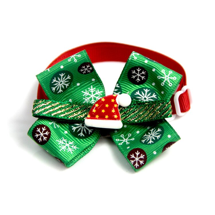 Jul katthalsband härlig hund fluga justerbar nackrem födelsedagsfest rosett hund halsband jul hund tillbehör tillbehör