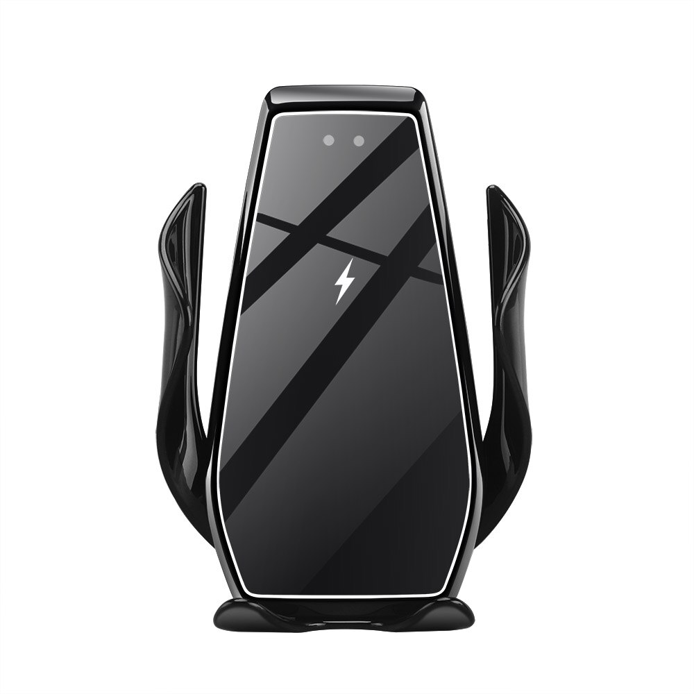 Qi Drahtlose Auto Ladegerät Auto Klemme 15W Schnelle Ladung Halfter für iPhone 11 XR XS X 8 Samsung S20 s10 Infrarot Sensor Telefon Montieren: Typ2 Schwarz