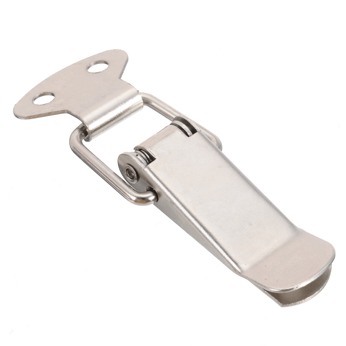 4pcs Stainless Steel Buckle Snap Hasp Cabinet Luggage Closure Spring Loaded Toggle Tie DIY Metal Buckles Lock Fasteners Tools