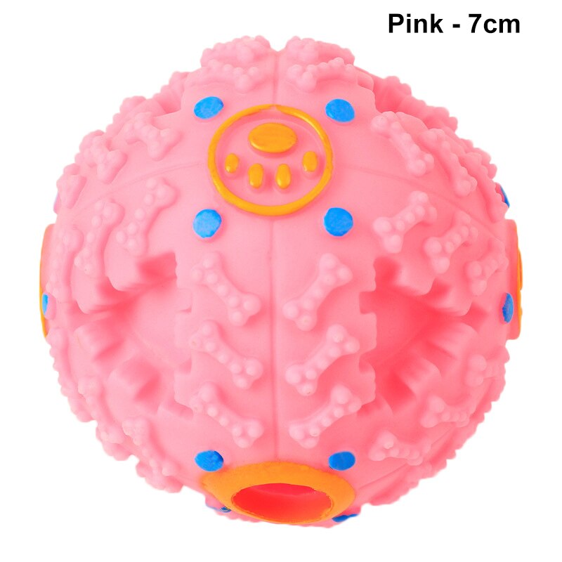 1 Pcs Treat Dispensing Dog Toy Ball Food Dispenser Squeak Smart Doggie Interactive Chew Toys SP99: Black / S