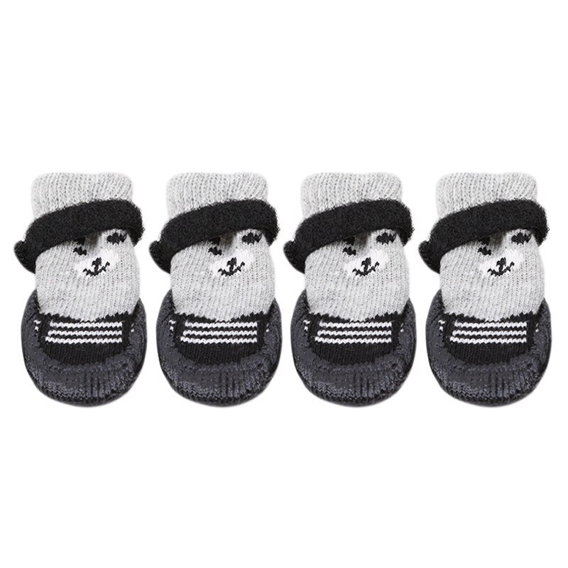 4 Stks/set Sml Size Katoen Hond Schoenen Waterdicht Antislip Hond Regen Snowboots Sokken Schoeisel voor Puppy Kleine Katten Honden