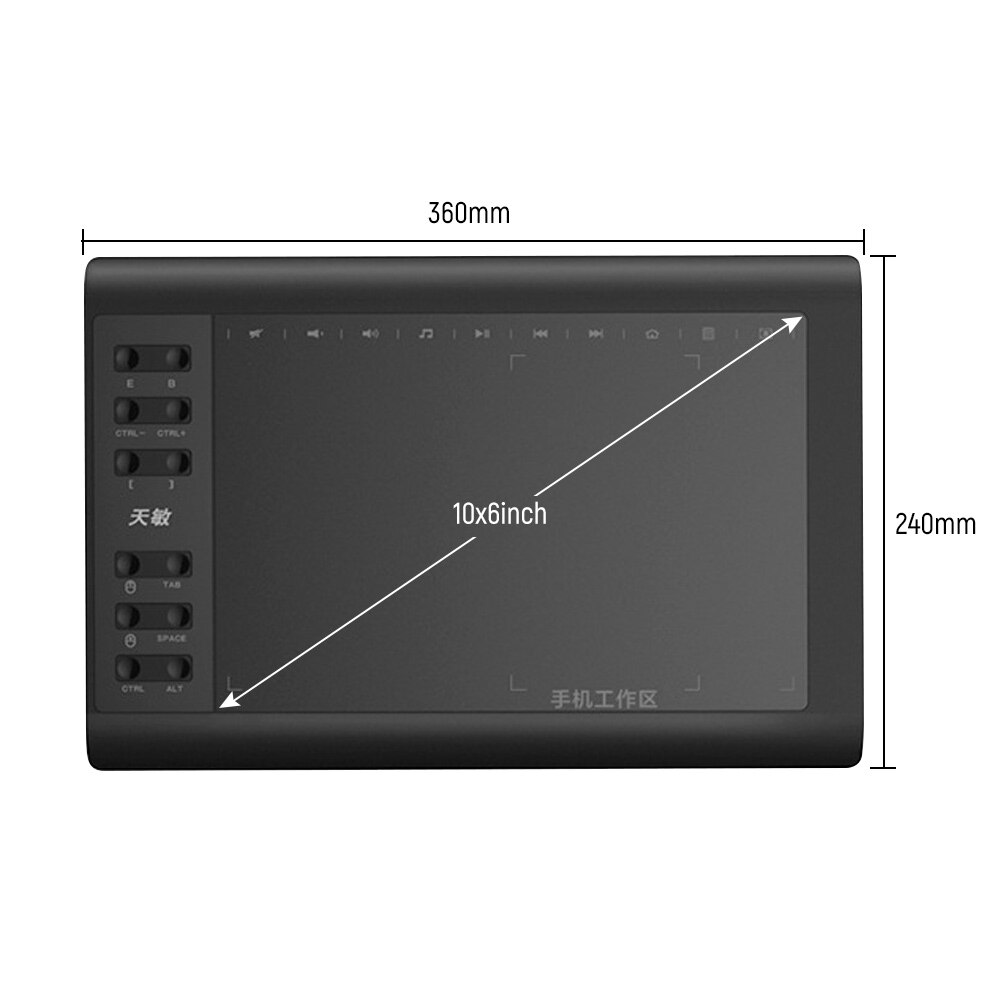 G10 Graphic Tablet 8192 Levels Digital Drawing Tablet With No need Charge Pen For Android Phone PC 10*6&quot; Hand-painted Board