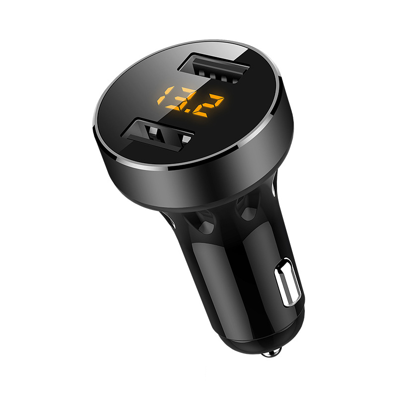 Digital display car charger Multi-function car charger display car charger 2.4A 2USB car charger smart car charger