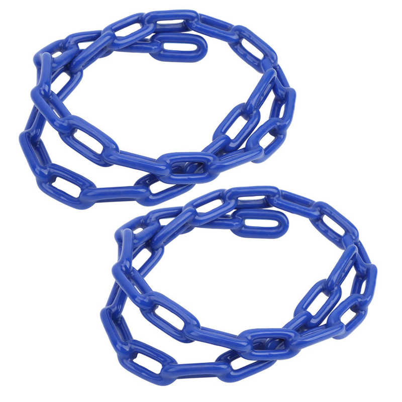 2pcs Swing Extension Chain Plastic Coated Swing Iron Chain Children's Swing chain Indoor And Outdoor Swing Chain (blue)
