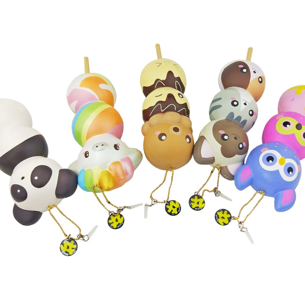 Punimaru Squishy Doll Ice Cream Popsicle Squeeze Toys Animal Cake Bread Slowly Rebound Decompression Release Kneading Toy