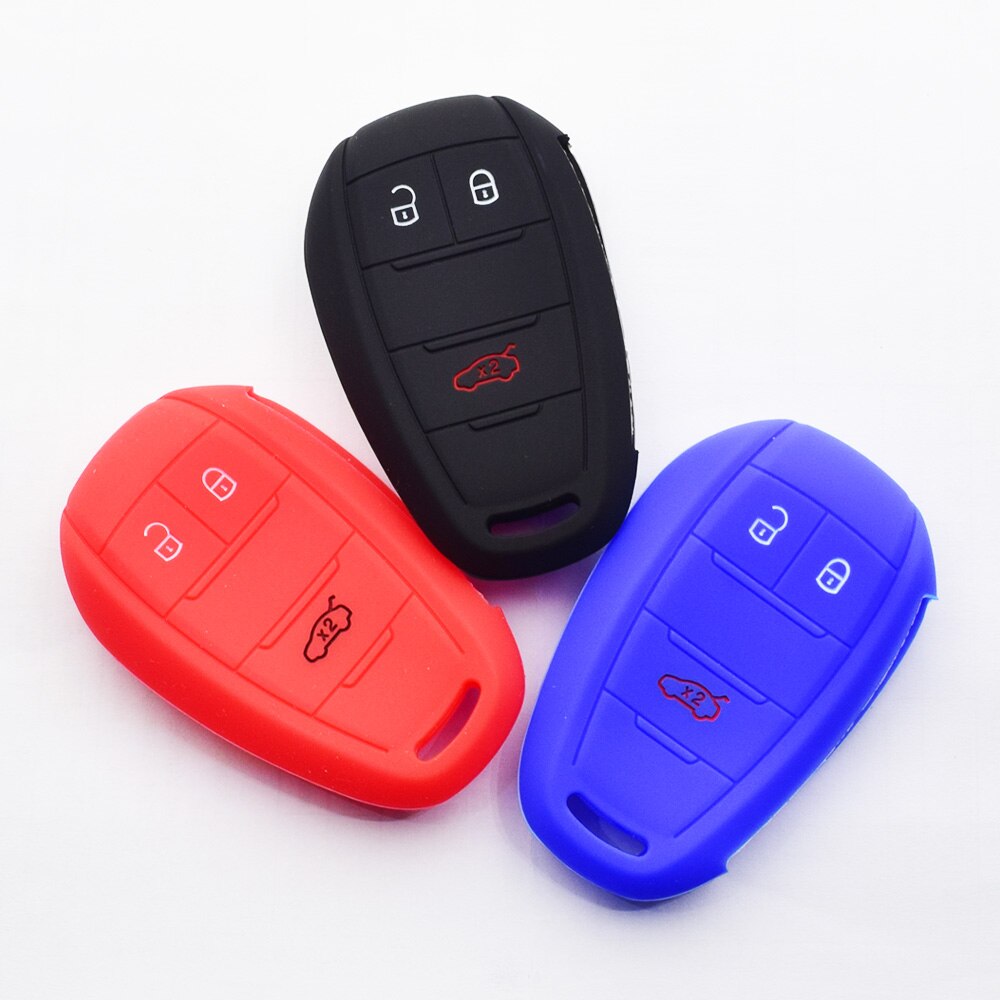 Coque de protection en Silicone pour clé de voiture Alfa Romeo Giulia Stelvio, étui souple pour télécommande intelligente à 3 boutons,