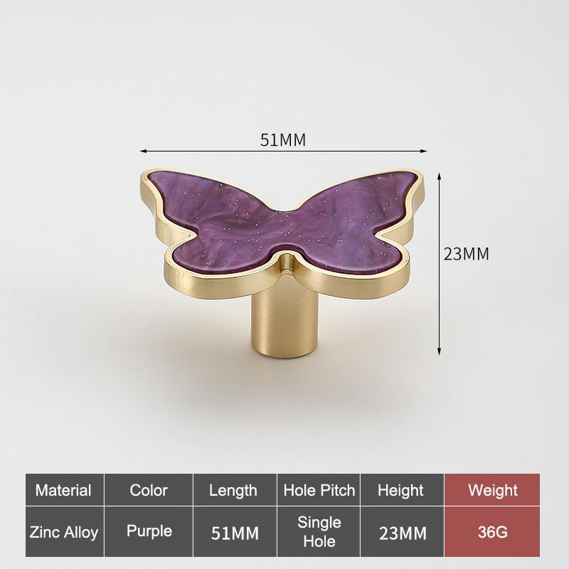 Manijas para cajones, muebles de armario, manijas de cocina para perilla de gabinete, puerta, cajón, muebles, manija en forma de mariposa: Verde