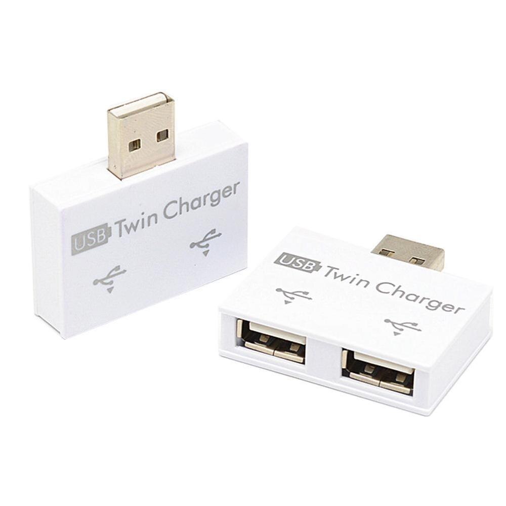 Mini USB Hub to 2 Port Charger Hub USB 2.0 Adapter USB Splitter for Phone Tablet Computer Mouse Keyboard