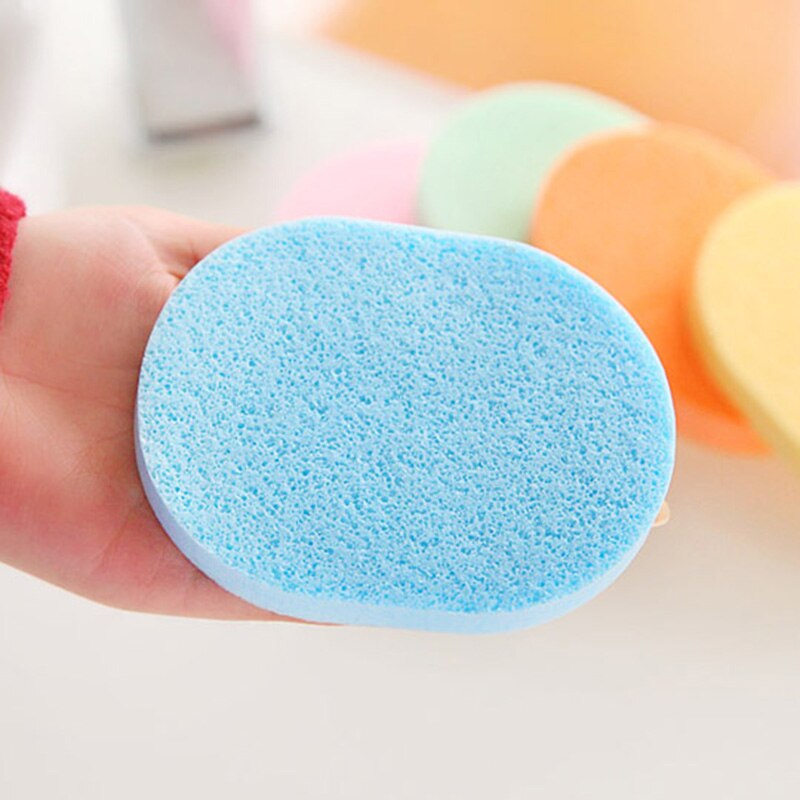 5pcs Pro Sponge Face Pad Cleaning Pad Cleansing Wash Puff Random