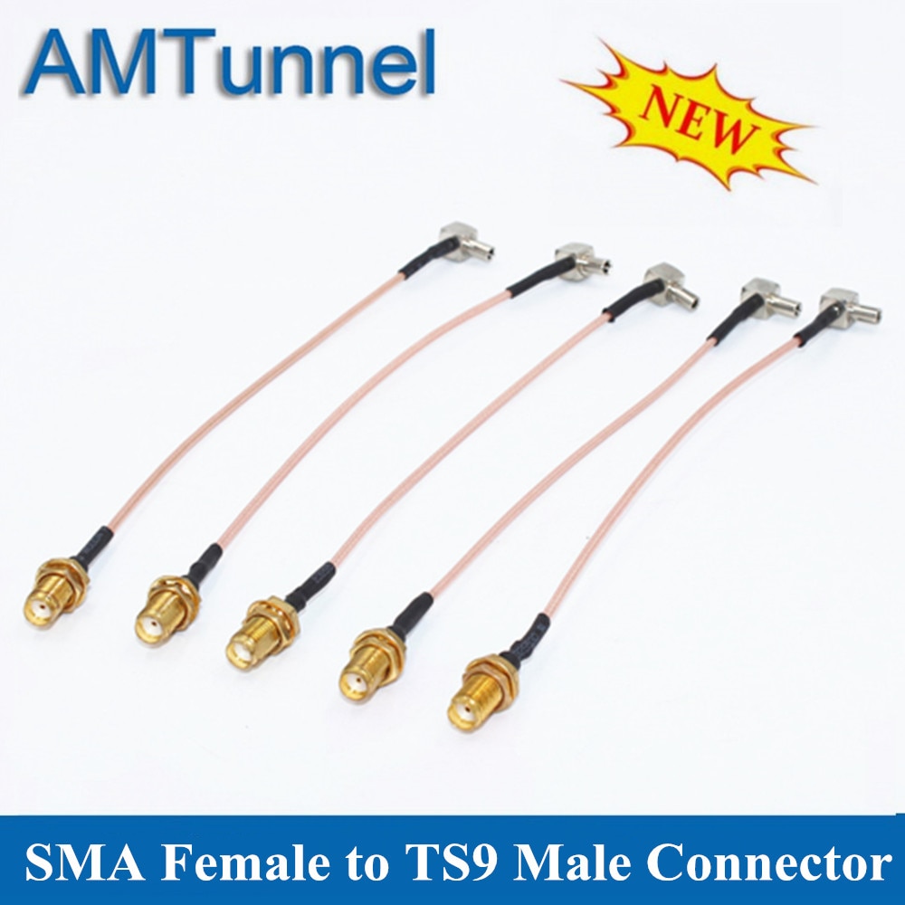 5 stks/partij 3G 4G antenne SMA Vrouwelijke naar TS9 Connector Splitter Combiner RF Coaxiale Pigtail Kabel voor 3G 4G Modem router Antennes