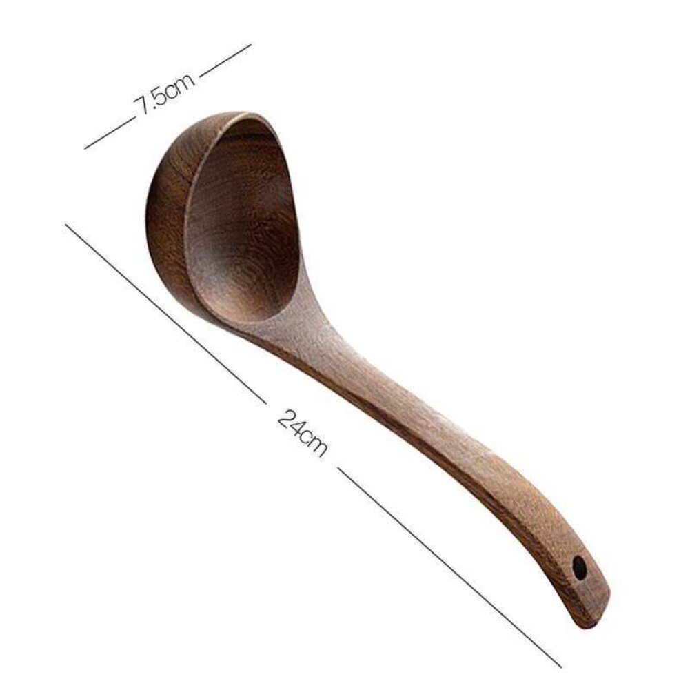 1pcs Wood Kitchenware Cooking Utensils Non-stick Cookware Spatula Strainer Shovel Spoon Wooden Handle Kitchen Cooking Tool: H