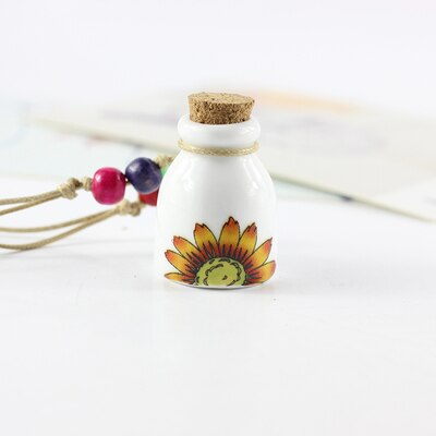 Cute perfume bottle necklace women's ceramic classic necklaces & Pendants DIY handmade necklace for women #1199: DZ117