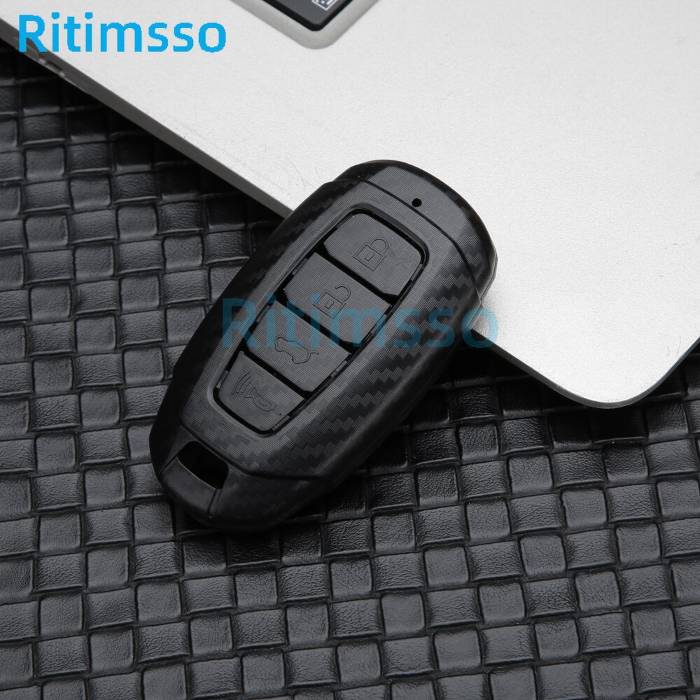 Kolfiber abs bilnyckelfodral nyckelskydd till hyundai  i30 ix35 kona encino solaris azera grandeur ig accent santa fe palisade