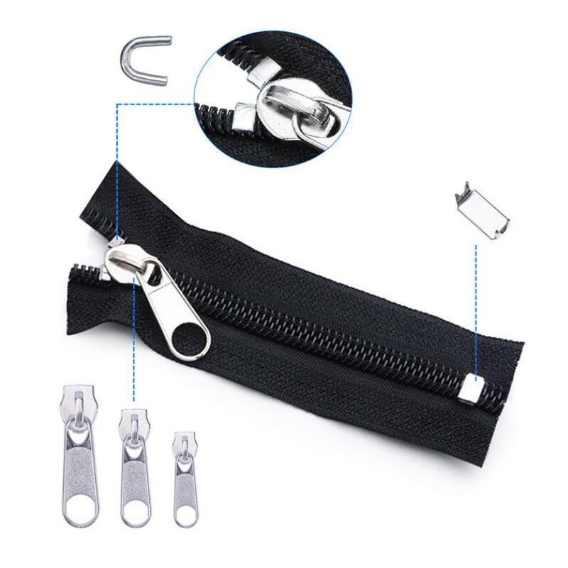 84/194 pcs/set Zipper Repair Kit Universal Instant Fix Replacement Zipper Repair Kit for Sewing Clothes Bags Sleeping Bag
