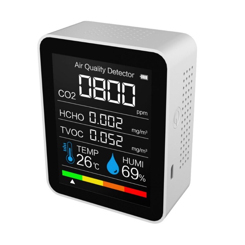 TVOC CO2 Meter Digital Temperature Humidity Sensor Tester Air Monitor 35ED