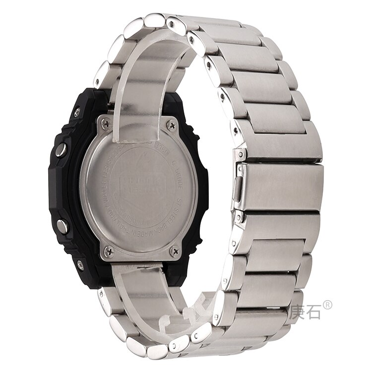 Gengshi Stainless steel Band Strap For Casio G Shock GA-2100 GA-2100-1A1 GA-2100-4A: Silver