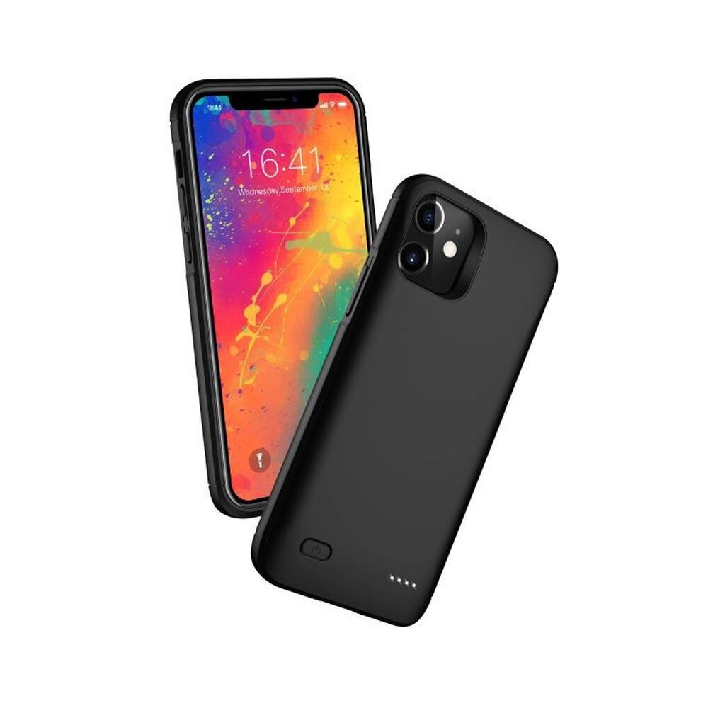 Feob Accuhoes voor iPhone 16 Pro, 7500 mAh, oplaadbare batterij, oplaadhoes, accu met beschermfolie, draagbare batterijlader, hoes, krachtige powerbank voor iPhone 16 Pro (6,3 inch), rood