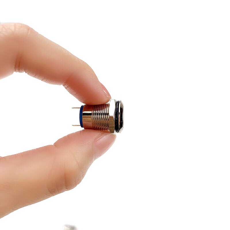 12mm Metal Push Button Switch Momentary Short Style Waterproof Self-reset Locking Latching IP67 NO High/Flat/Round Shape