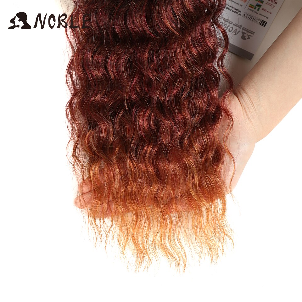 Noble Deep Wave Synthetic Hair Weave Bundles 28-32 Inches 120g Bundles Hair Extension Wavy Hair Bundles