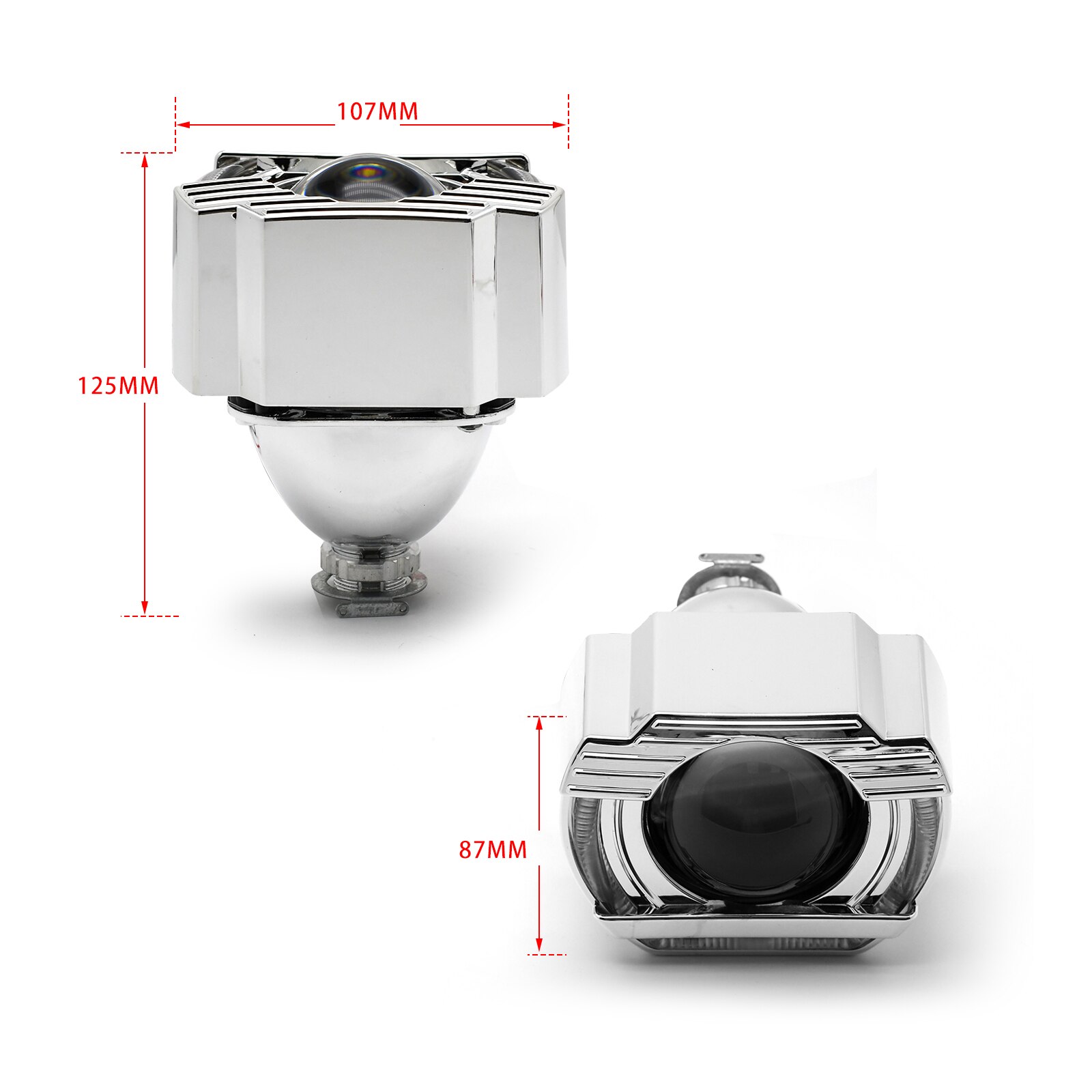 2.5inch Bi-xenon Headlight Projector Lens Angel Eyes Light Lenses For H7 H4 Cars Accessories Retrofit DIY Use H1 HID Bulb