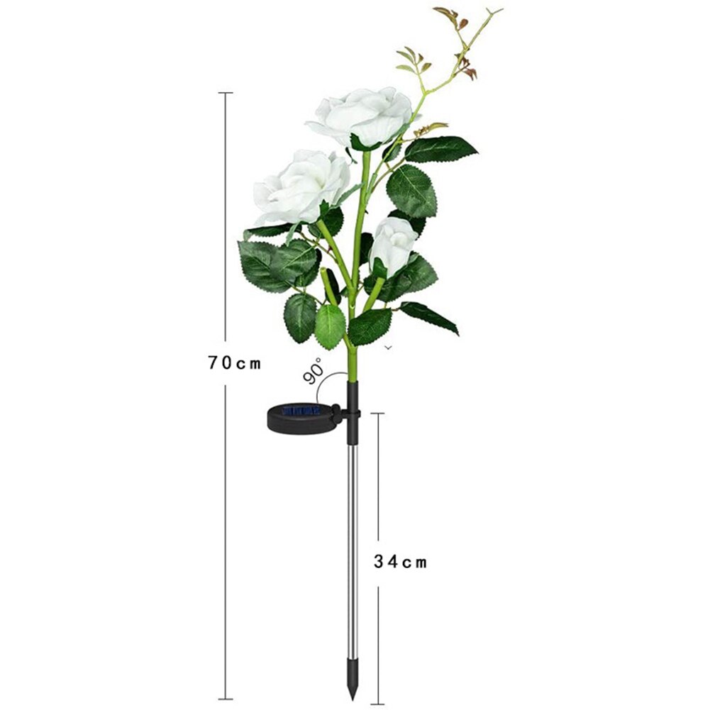 LED Solar Rose Garden Lamp Outdoor LED Solar Light... – Grandado