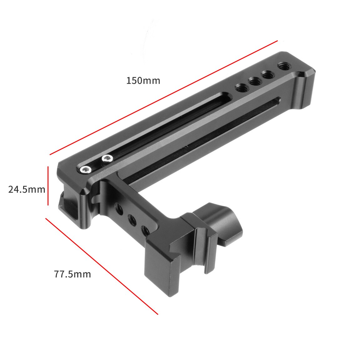 BGNing maniglia per fotocamera NATO Rail formaggio impugnatura superiore con supporto per scarpe fredde per Monitor universale per gabbia per fotocamera SLR foto video: Handle only