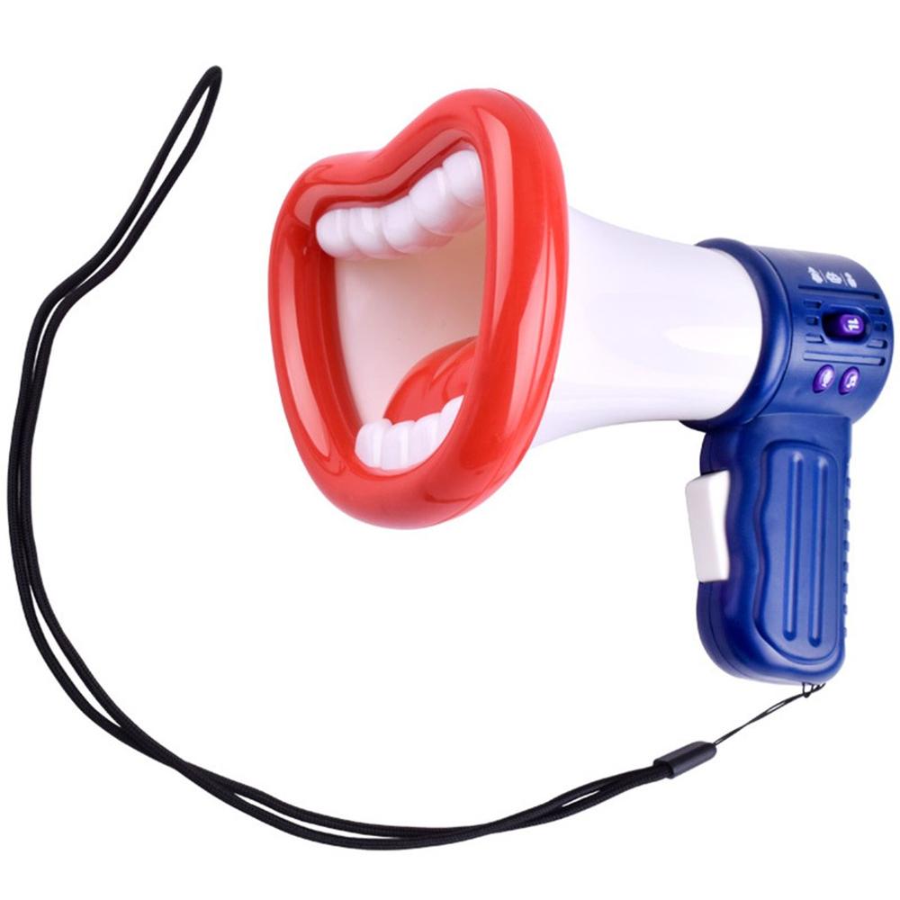 Vibrato particulier de l'enfant avec enregistrement drôle et intéressant corne de grande bouche nouveauté son changement de voix amplificateur jouet